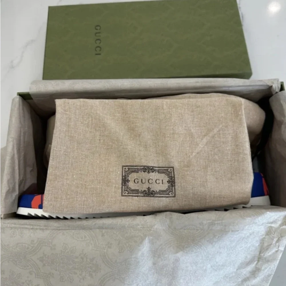 Gucci All Over Logo Slide Sandals